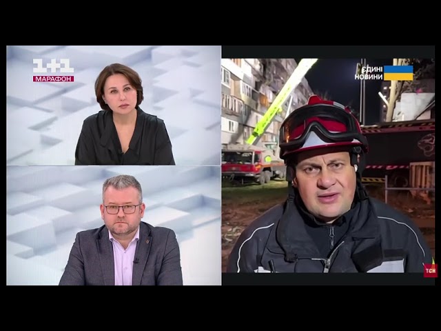 Голова ДСНС України Андрій Даник в ефірі телемарафону "Єдині новини"